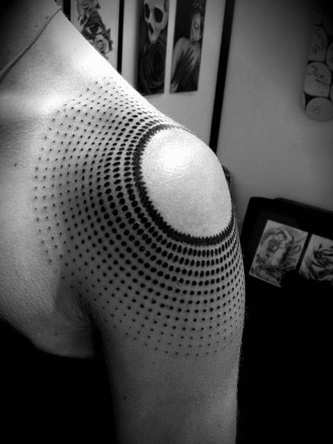 Photo:  geometric tattoo 008 Dots